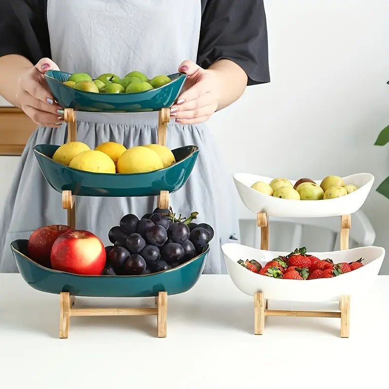 2 3 tier luxury elegant fruit stand double layer fruit bowl - Temu
